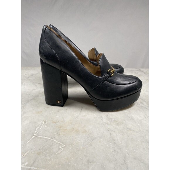 Sam Edelman Aurelie Platform Loafer Women’s 9 Black Leather - Picture 3 of 9